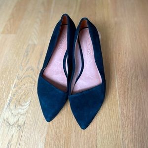 Madewell black flat shoes - size 8